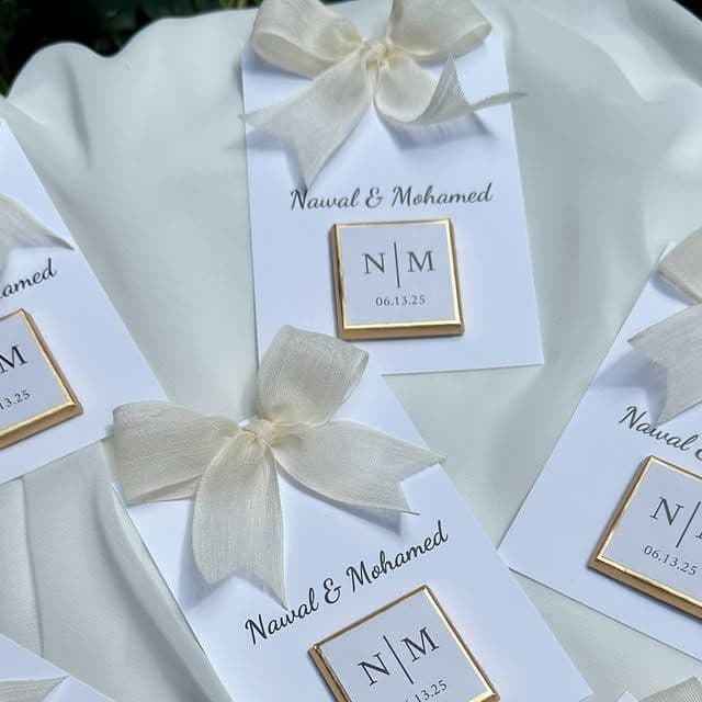 Personalized Chocolate Favor Card